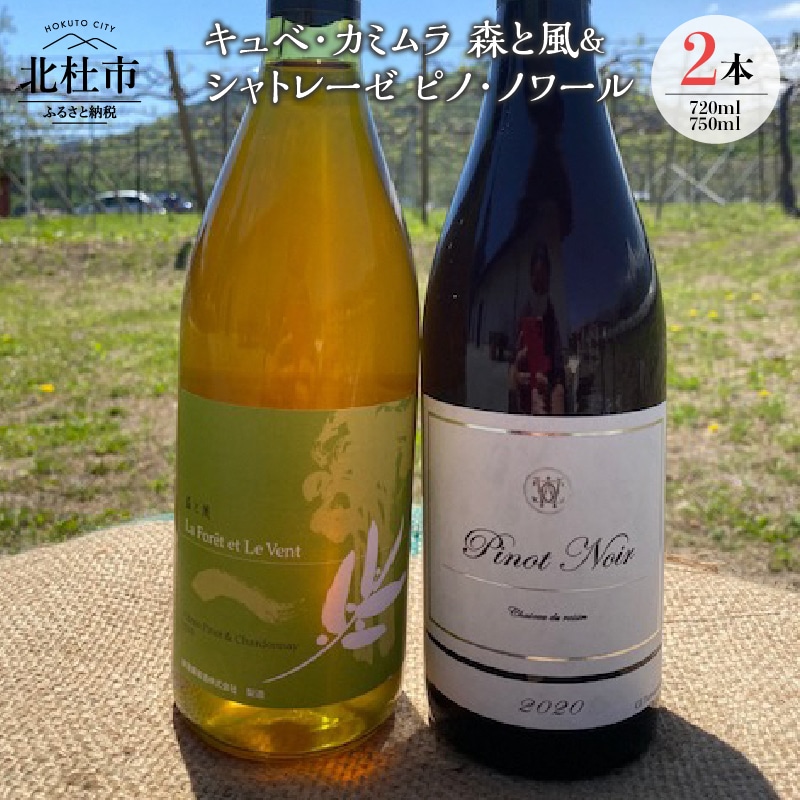 【ふるさと納税】 ワイン セット 2種類 白ワイン 森と風 ミディアムワイン ピノ･ノワール2020 720ml 2本 送料無料