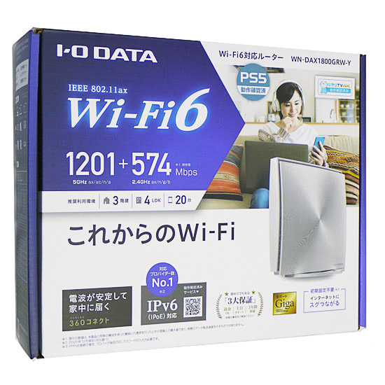 yzI-O DATA@Wi-Fi 6 Ή LAN[^[@WN-DAX1800GR