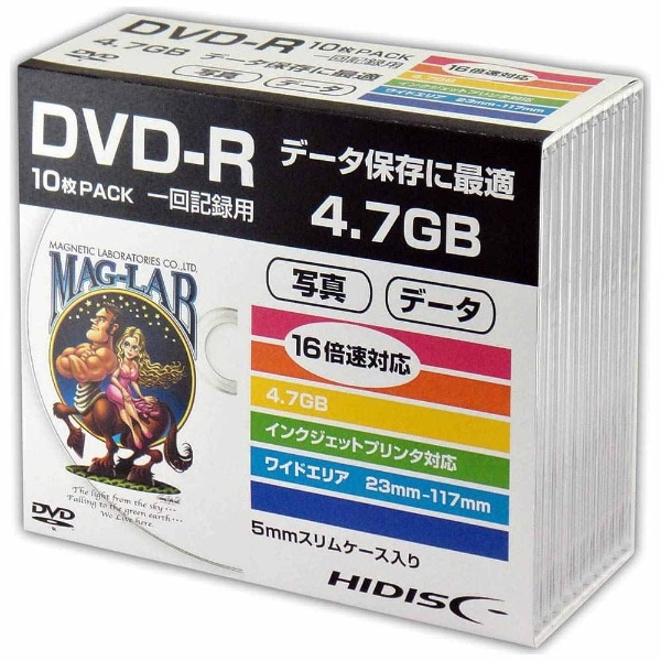 f[^pDVD-R Hi-Disc zCg HDDR47JNP10SC [10 /4.7GB /CNWFbgv^[Ή]