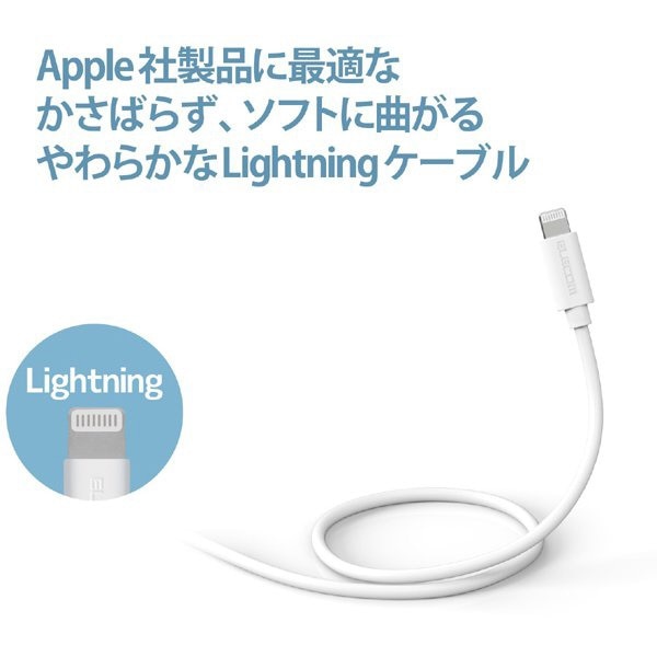 iPhone [dP[u CgjOP[u 1.2m MFiF 炩 y Lightning RlN^[ iPhone iPad iPod AirPods Ή z zCg MPA-UALY12WH