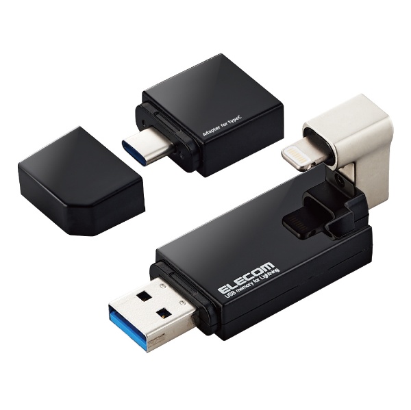 USB MFiF(Android/iOS/Mac/Windows11Ή) ubN MF-LGU3B128GBK [128GB /USB TypeA{USB TypeC{Lightning /USB3.2 /Lbv]