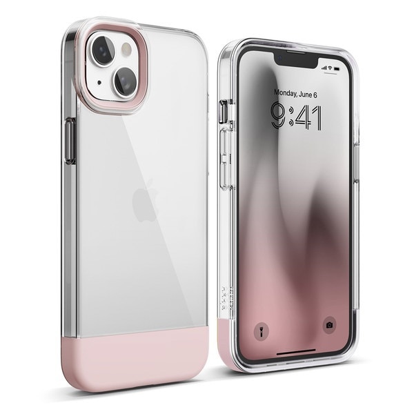 iPhone 14 Plus 6.7C` P[Xelago GLIDE CASE for iPhone i2022j 6.7inch 2Lens iClear/Lovely Pinkj EL-INBCSPTGE-CV
