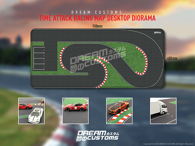 fXNgbvWI}}bg ^CA^bN[VO}bv Time Attack Racing Map XXL Desktop Diorama 900mm×400mm [ܕt