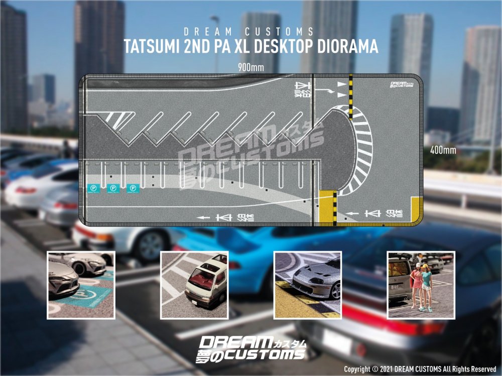 fXNgbvWI} Tatsumi 2nd PA(XL) Japan Car Desktop Diorama 900mm×400mm [ܕt