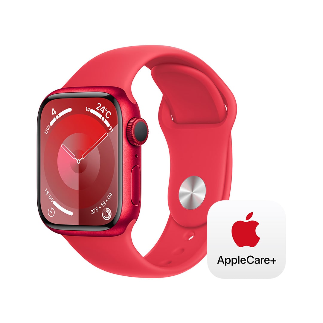 Apple Watch Series 9iGPSfj- 41mm (PRODUCT)REDA~jEP[X(PRODUCT)REDX|[coh - M/L with AppleCare+
